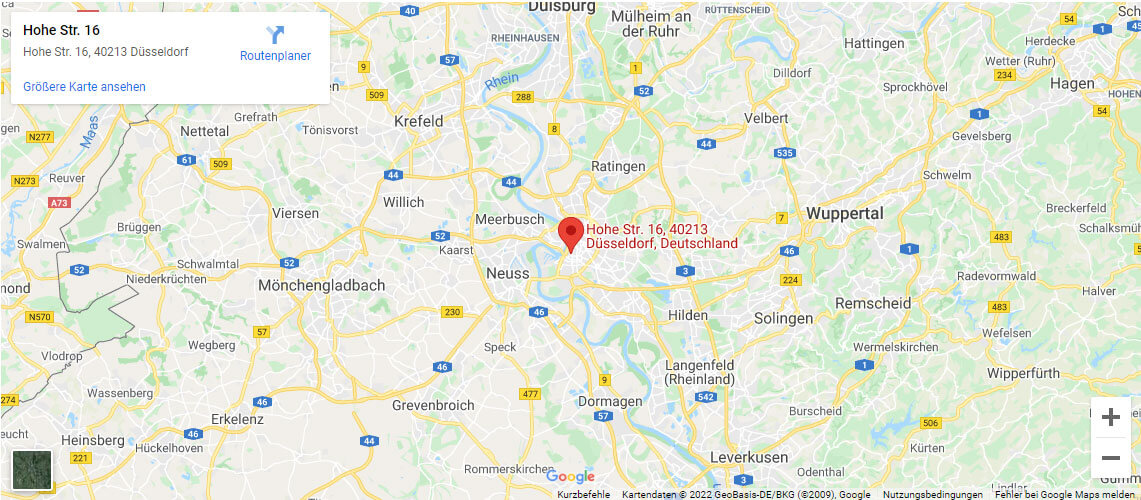 Karte Oska Düsseldorf