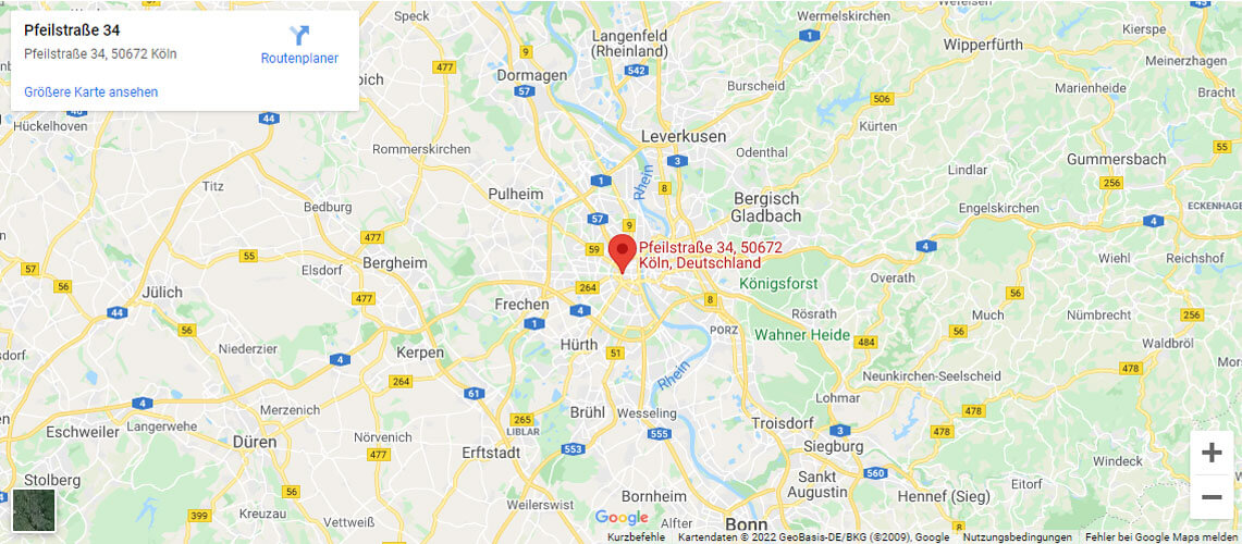 Karte Oska Köln