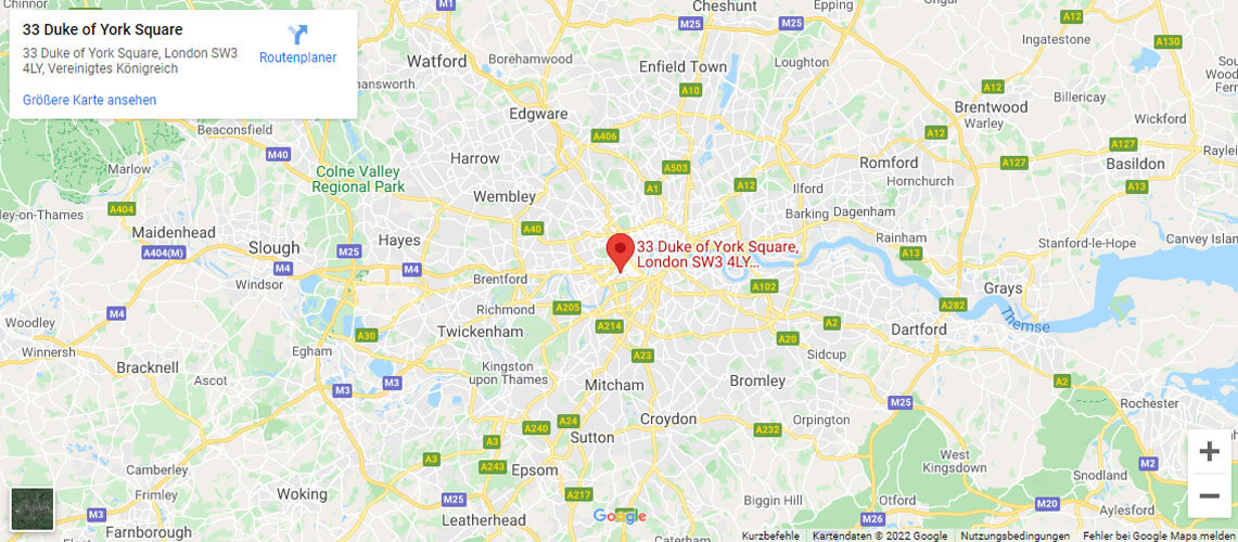 Karte Oska London Chelsea
