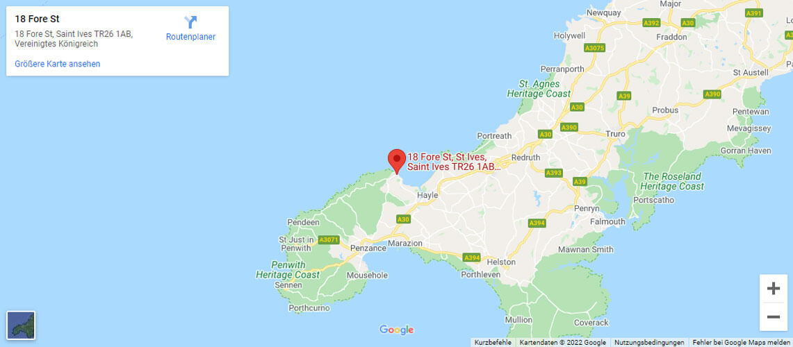map oska st ives