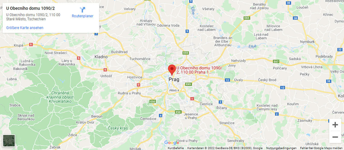 map oska praha