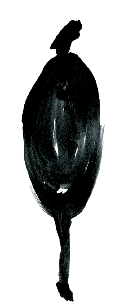 Abstract silhouette of a fashionable figure